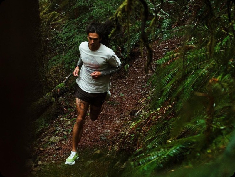 Runner in forest